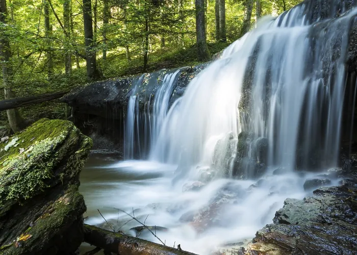 Gerahmter Druck : Wasserfall am Struempfelbach-Bach Gerahmter Druck : Wasserfall am Struempfelbach-Bach