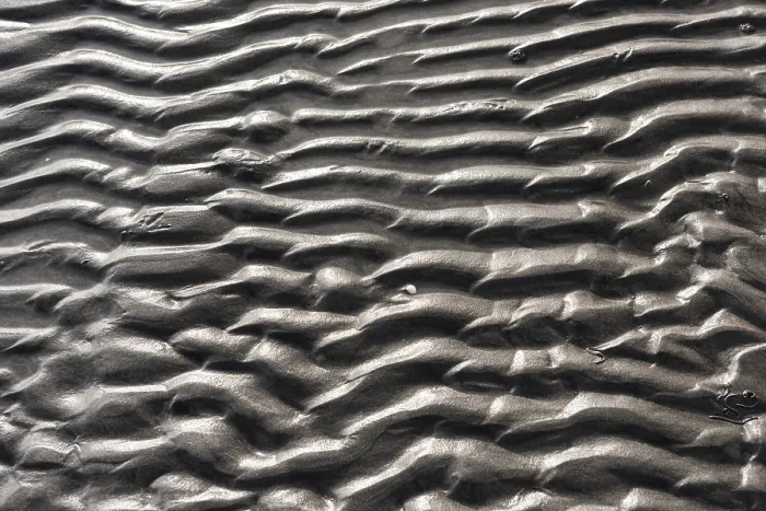 Gerahmter Druck : Wellenmuster von Sand auf einer Strand. Gerahmter Druck : Wellenmuster von Sand auf einer Strand.