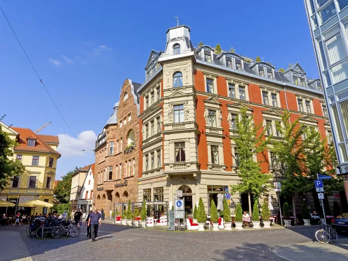 Gerahmter Druck : Weimar, Altstadt, Thüringen, Deutschland