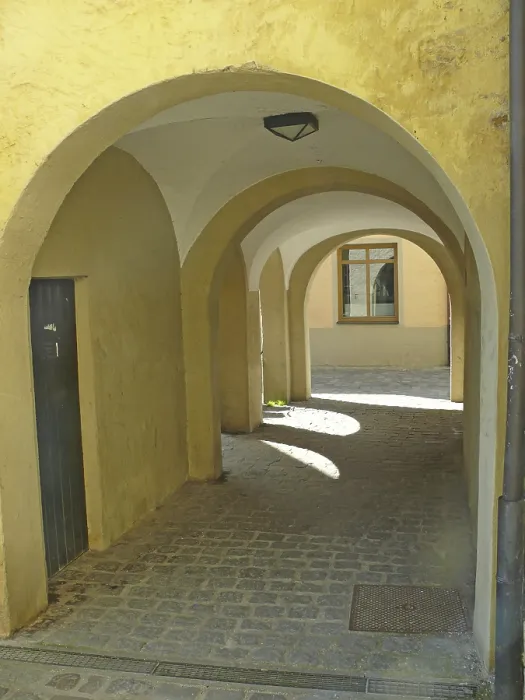 Gerahmter Druck : Weissenburg, Ellinger Tor, Durchgang. Gerahmter Druck : Weissenburg, Ellinger Tor, Durchgang.
