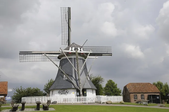 Gerahmter Druck : Werdumer Mühle, Werdum, Windmühle Gerahmter Druck : Werdumer Mühle, Werdum, Windmühle