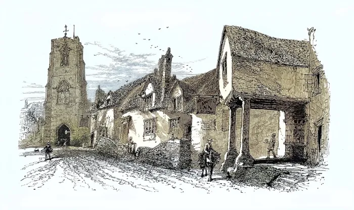 Gerahmter Druck : Westtor, Torhaus, in Warwick Gerahmter Druck : Westtor, Torhaus, in Warwick
