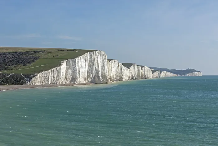 Gerahmter Druck : Weisse Klippen, Sieben Schwestern, Cuckmere-Haven Gerahmter Druck : Weisse Klippen, Sieben Schwestern, Cuckmere-Haven