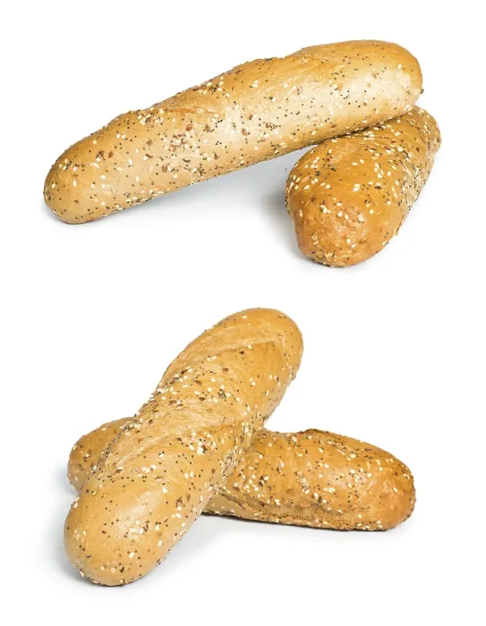 Gerahmter Druck : Weißer isolierter Brot Gerahmter Druck : Weißer isolierter Brot