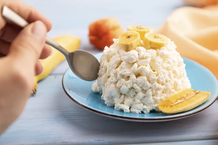 Gerahmter Druck : Weißer Quark, Käsekuchen Gerahmter Druck : Weißer Quark, Käsekuchen