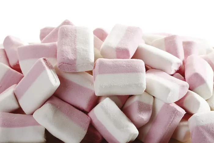 Gerahmter Druck : Weiß und rosa Marshmallows Gerahmter Druck : Weiß und rosa Marshmallows