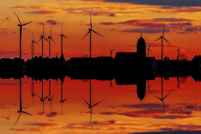 Gerahmter Druck : Windpark