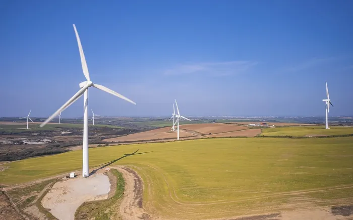 Gerahmter Druck : Windpark auf den Cornwall-Feldern, Cornwall Gerahmter Druck : Windpark auf den Cornwall-Feldern, Cornwall