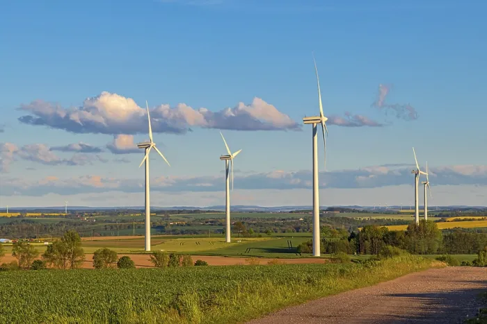Gerahmter Druck : Windkraftanlage Gerahmter Druck : Windkraftanlage