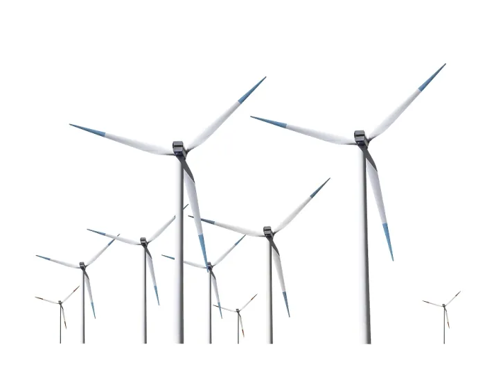 Gerahmter Druck : Windräder, isoliert. Gerahmter Druck : Windräder, isoliert.