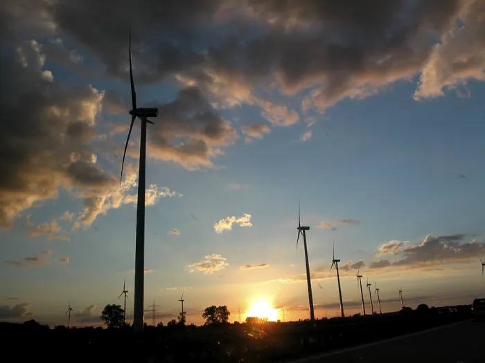 Gerahmter Druck : Windräder