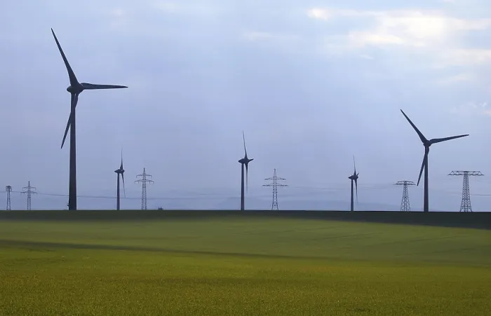 Gerahmter Druck : Windräder