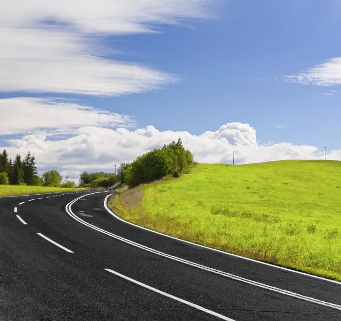 Gerahmter Druck : Kurve der Straße Gerahmter Druck : Kurve der Straße