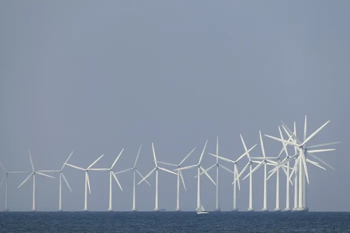 Gerahmter Druck : Windmühlen-Generatoren