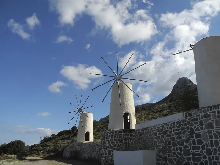 Gerahmter Druck : Windmühle, Lassithi-Plateau, Lassithi