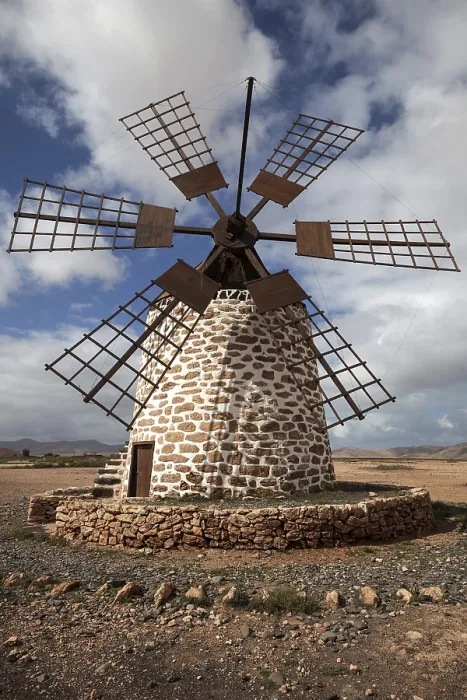 Gerahmter Druck : Windmühle, Molino de Tefía Gerahmter Druck : Windmühle, Molino de Tefía
