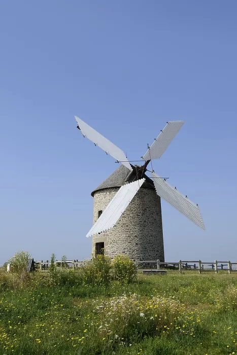 Gerahmter Druck : Windmühle Moulin à vent de Moidrey Gerahmter Druck : Windmühle Moulin à vent de Moidrey