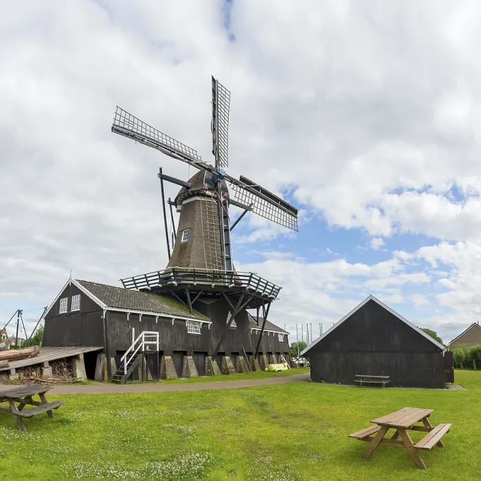 Gerahmter Druck : Windmühle, Holzbauweise, Holz. Gerahmter Druck : Windmühle, Holzbauweise, Holz.