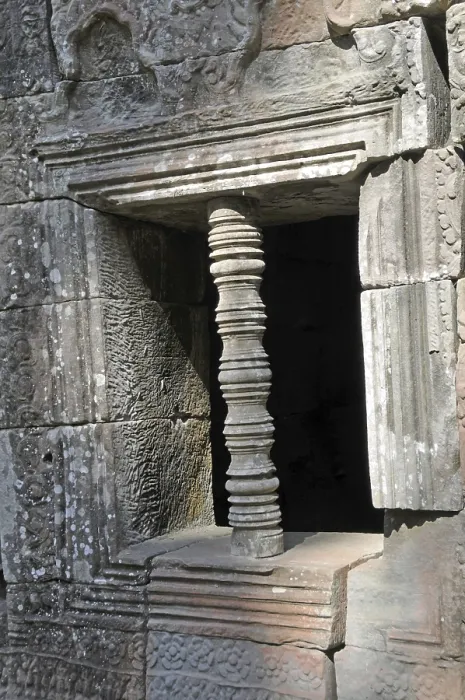 Gerahmter Druck : Fenster mit Säule, Prasat Ta Som Gerahmter Druck : Fenster mit Säule, Prasat Ta Som