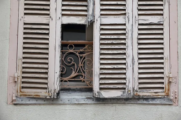 Gerahmter Druck : Fenster in Troyes Gerahmter Druck : Fenster in Troyes