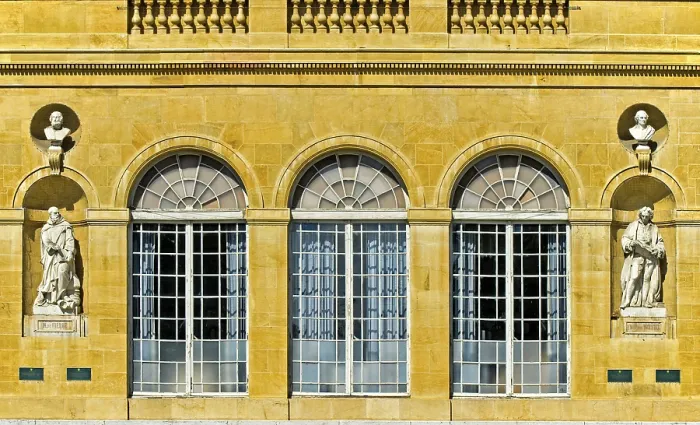 Gerahmter Druck : Fenster des Lycée Jean-Piaget