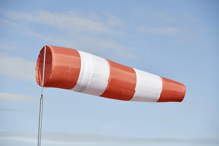 Gerahmter Druck : Windsack, Flagge, Windrichtungssensor, Deutschland