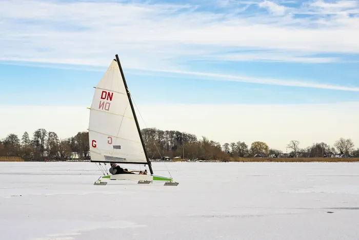 Gerahmter Druck : Winter am Dummer See mit.