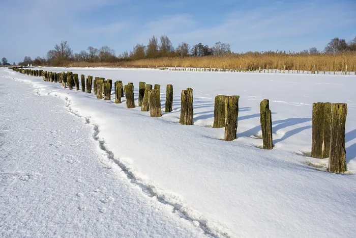 Gerahmter Druck : Winter in Dummer, auf dem Eis, Eickhopen.