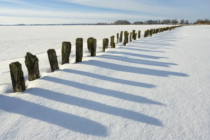 Gerahmter Druck : Winter in Dummer, auf dem Eis, Eickhopen.