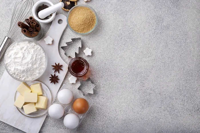 Gerahmter Druck : Winterfeiertagsbäckerei-Hintergrund Gerahmter Druck : Winterfeiertagsbäckerei-Hintergrund