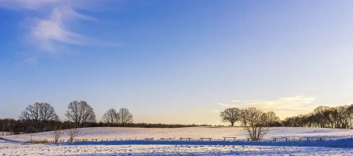 Gerahmter Druck : Winterlandschaft, Felder und Felder in Berlin-Lubars. Gerahmter Druck : Winterlandschaft, Felder und Felder in Berlin-Lubars.