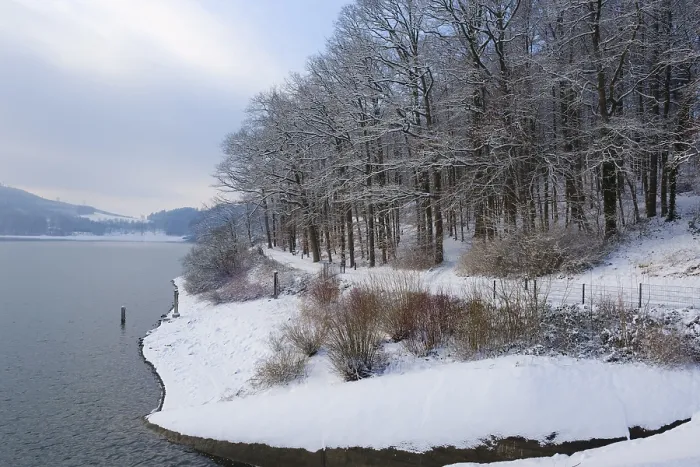 Gerahmter Druck : Winterlandschaft am Hennesee. Gerahmter Druck : Winterlandschaft am Hennesee.
