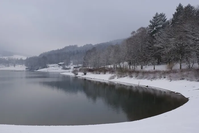 Gerahmter Druck : Winterlandschaft am Hennesee Gerahmter Druck : Winterlandschaft am Hennesee