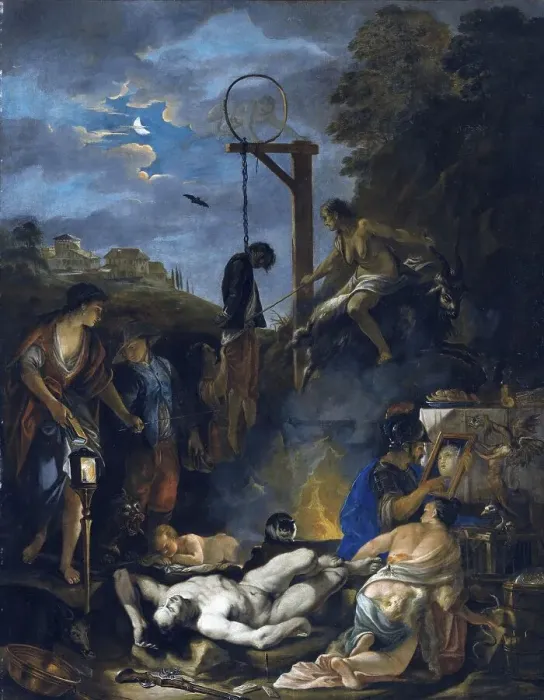 Gerahmter Druck : Hexen Sabbat oder Teufels Tanz Gerahmter Druck : Hexen Sabbat oder Teufels Tanz