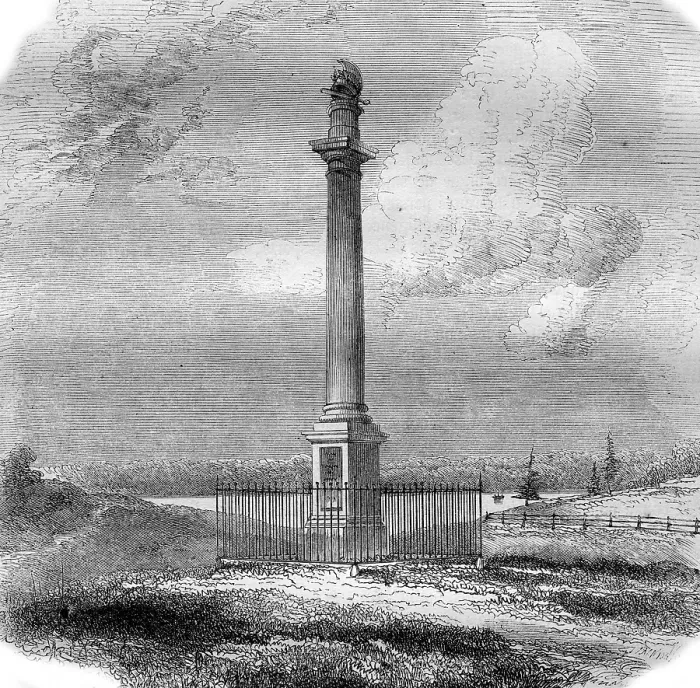 Gerahmter Druck : Wolfe-Denkmal in Quebec 1849 Gerahmter Druck : Wolfe-Denkmal in Quebec 1849