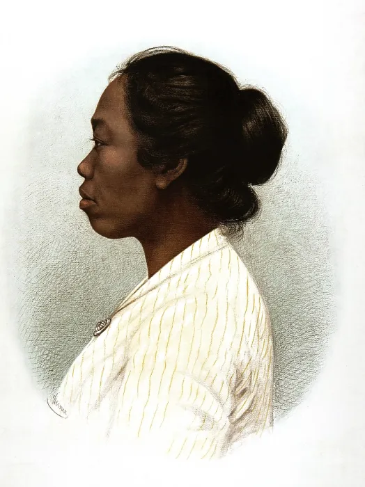 Gerahmter Druck : Frau aus Java, Javanerin, um 1900. Gerahmter Druck : Frau aus Java, Javanerin, um 1900.