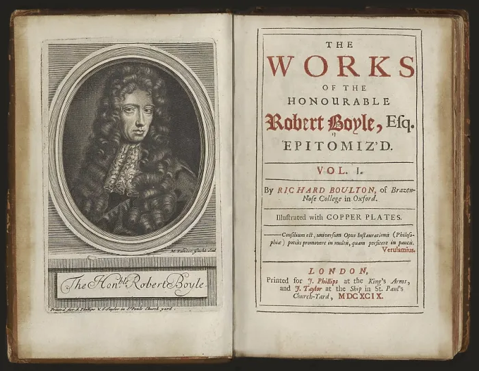 Gerahmter Druck : Die Werke des Ehrenwerten Robert Boyle Gerahmter Druck : Die Werke des Ehrenwerten Robert Boyle