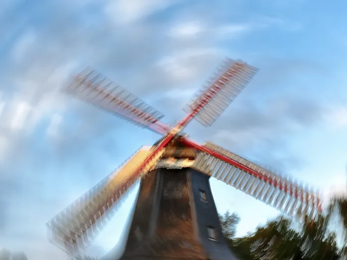 Gerahmter Druck : Worpsweder Mühle, Windmühle, Blur-Effekt. Gerahmter Druck : Worpsweder Mühle, Windmühle, Blur-Effekt.