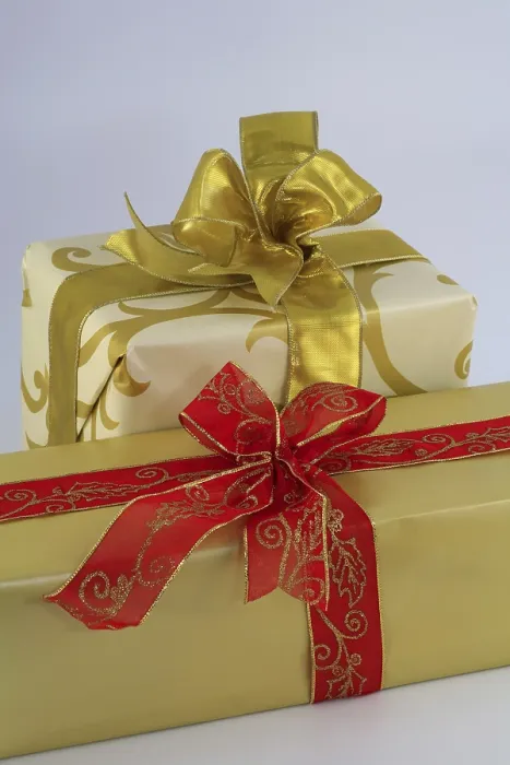 Gerahmter Druck : Verpackte Weihnachtsgeschenke Gerahmter Druck : Verpackte Weihnachtsgeschenke