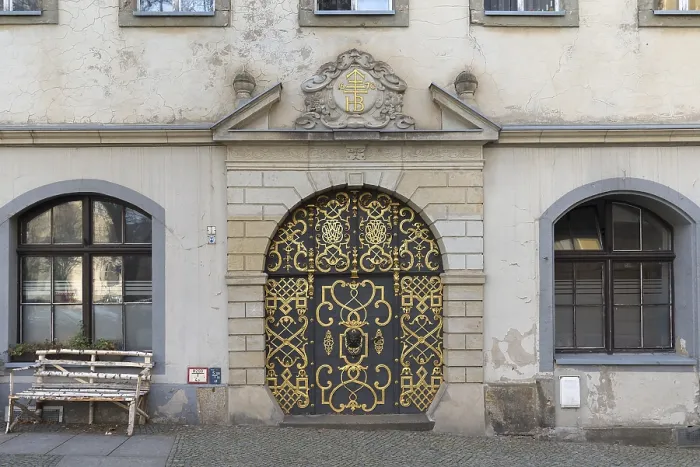 Gerahmter Druck : Gusseisengitter am Fleischmarkt. Gerahmter Druck : Gusseisengitter am Fleischmarkt.