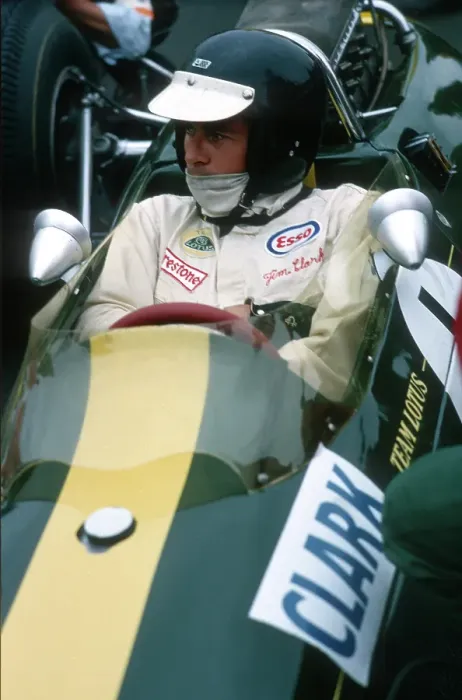 Gerahmter Druck : Jim Clark. 16. Juli 1966 Brands Hatch, britischer Grand Prix - Jim Clark 