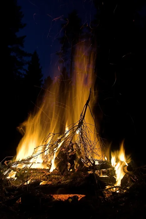 Gerahmter Druck : Kampvuur, Feuerstelle Gerahmter Druck : Kampvuur, Feuerstelle