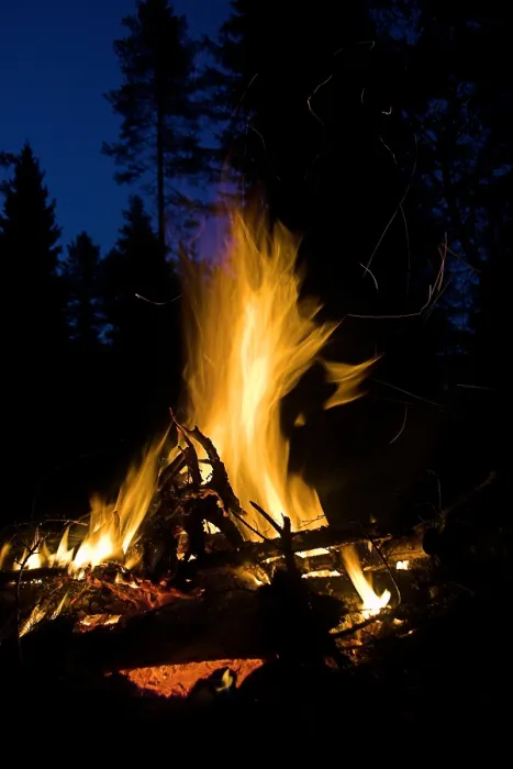 Gerahmter Druck : Kampvuur, Feuerstelle Gerahmter Druck : Kampvuur, Feuerstelle