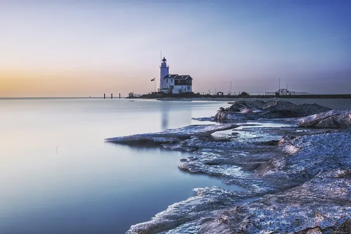 Gerahmter Druck : Leuchtturm Marken Gerahmter Druck : Leuchtturm Marken