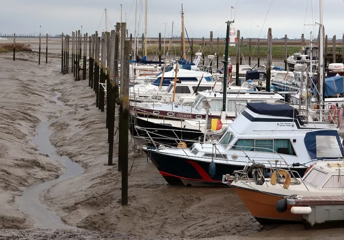 Gerahmter Druck : Westerschelde, Niedrigwasser. Gerahmter Druck : Westerschelde, Niedrigwasser.