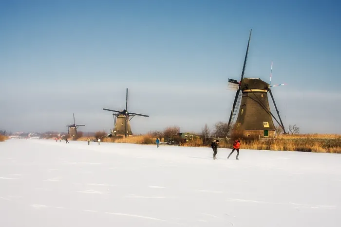 Gerahmter Druck : Winter in den Niederlanden; Winter in Holland Gerahmter Druck : Winter in den Niederlanden; Winter in Holland