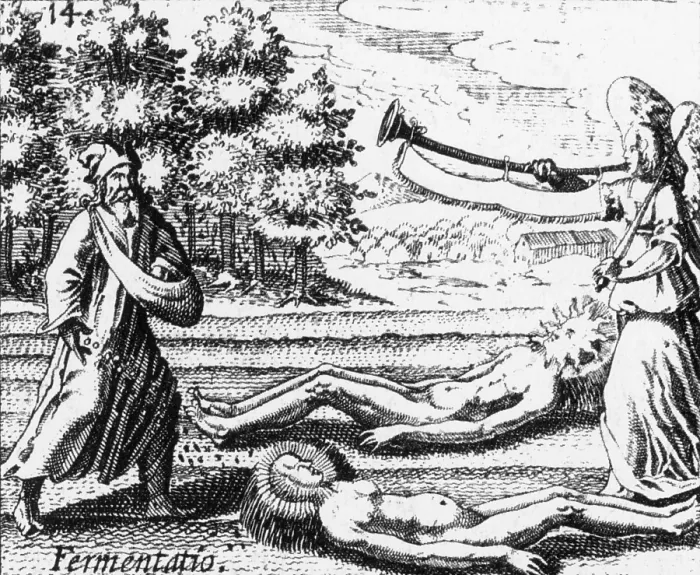 Gerahmter Druck : Alchemie-Illustration Gerahmter Druck : Alchemie-Illustration