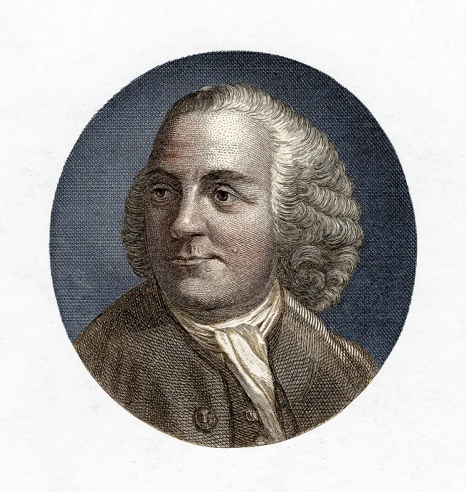 Gerahmter Druck : Benjamin Franklin, amerikanischer Universalgelehrter. Gerahmter Druck : Benjamin Franklin, amerikanischer Universalgelehrter.