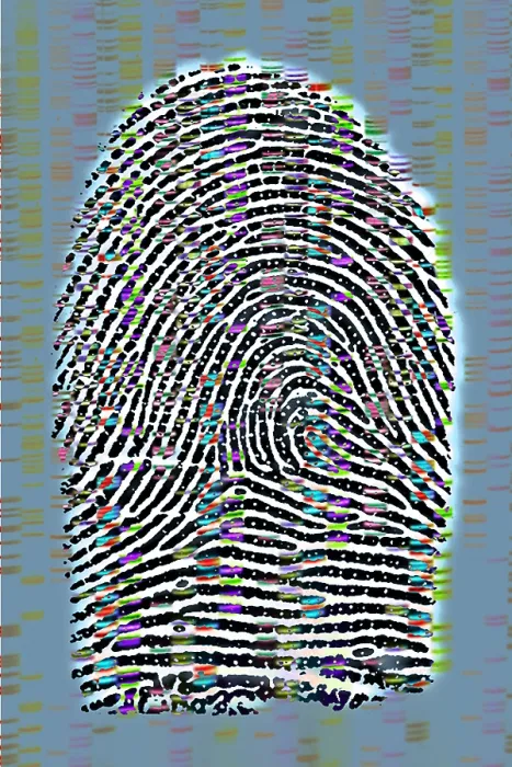 Gerahmter Druck : Fingerprint-Analyse Gerahmter Druck : Fingerprint-Analyse