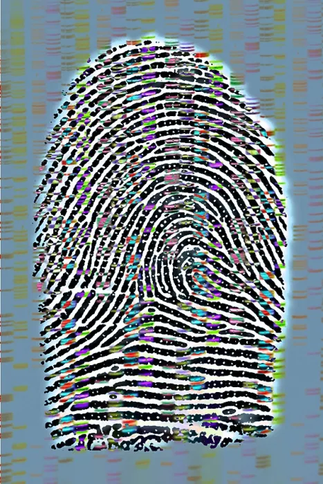 Gerahmter Druck : Fingerprint-Analyse Gerahmter Druck : Fingerprint-Analyse